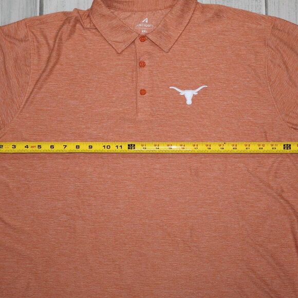 Texas Longhorns Antigua Heather Orange Par 3 Polo - Men's - Picture 4 of 7